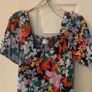Old Navy Floral Midi Dress - Multicolor